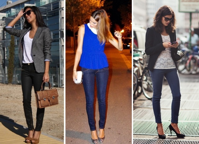 04_CASUAL DAY _calça skinny jeans e blazer_calça skinny jeans e blazer preto_calça skinny e blusa peplum